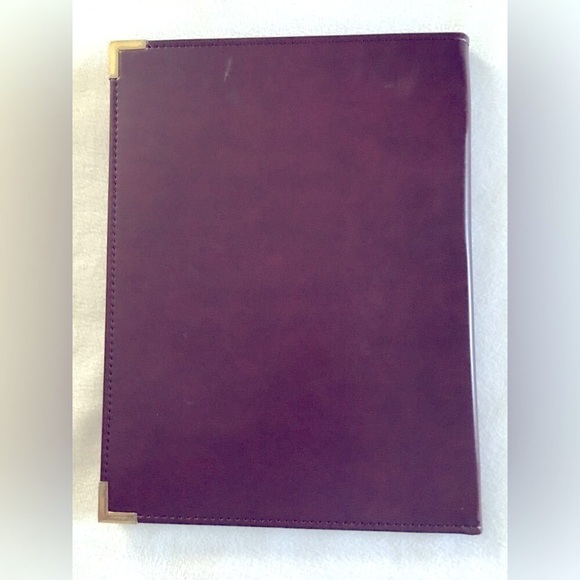 Leather notebook w/ pockets. Dark Burgundy color. Just buffed w/ leather Paste. - Picture 2 of 4